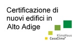Certificazione di nuovi edifici in Alto Adige - Fonte dati Agenzia per l'Energia Alto Adige - CasaClima