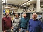 Visita al laboratorio di calibrazione del Laboratorio Analisi aria e radioprotezione; da sx Günther Kerschbaumer (APPA BZ), Fabio Cadoni (ISPRA), Diego Capobianco (ISPRA) e Oswald Vigl (Appa BZ)