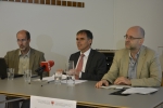 Giulio Angelucci, Richard Theiner e Flavio Ruffini hanno presentato i dati sulla produzione di rifiuti in Alto Adige
