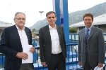 Visita al Centro per l’idrogeno di Bolzano Sud: Walter Huber, Richard Theiner e Thomas Klauser