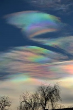 Il fenomeno delle nubi iridescenti verificatosi anche in Alto Adige a gennaio (Foto ©Teseo La Marca)