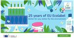Logo per i 25 anni dalla nascita del marchio UE Ecolabel